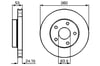 Fren Diski. Ön. 260 / 24-22.2 Mm . Hava Kanallı Bosch 0986478195