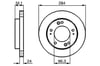 Fren Diski. Ön. 284 /24-22.4 Mm . Hava Kanallı 0986479127 Bosch 0986479020