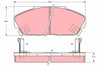 Ön Balata Accord 2.0 Ex 2.0 Exı 2.0I 16V 2.0I Ls 16V 85-89 Rover 800 820 86-91 Trw Gdb733