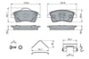 Ön Balata Volvo Xc40 1.5T3 2019 > 2.0 D3 D4 T2 T4 T5 B4 B5 >2018 > 16 Jant Bosch 0986460141