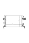 Su Radyatoru Mekanik ( Opel : Corsa 1.2 1.4 01-- ) 545x359x23 - -80163