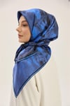 BENNE TİVİL İPEK EŞARP 90*90 CM - SAKS