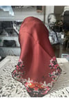 GİNA TİVİL İPEK EŞARP 90*90 CM - BORDO