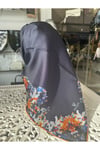 GİNA TİVİL İPEK EŞARP 90*90 CM - LACİVERT