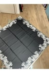 GİNA TİVİL İPEK EŞARP 90*90 CM - SİYAH