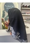 GİNA TİVİL İPEK EŞARP 90*90 CM - SİYAH