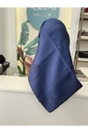 HALE TİVİL İPEK EŞARP 90*90 CM - GECE MAVİ