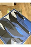 LALE TİVİL İPEK EŞARP 90*90 CM - KOYU MAVİ