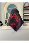 NARİN TİVİL İPEK EŞARP 90*90 CM - BORDO