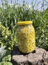 Dilimli Yeşil Zeytin (1300gr Net) Cam Şişe 1 Adet