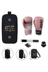 Dragon Favela Kadın Pembe Boks Eldiveni Seti Bandaj Dişlik Taşıma Çanta Kick Boks Muay Thai 4’lü Set