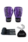Favela Kick Boks Eldiveni, Boks Eldiveni, Muay Thai Eldiveni Bandaj ve Dişlikli 3lü set Dragon Boks