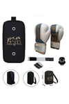 Legacy Kick Boks Eldiveni Boks Eldiveni Muay Thai Eldiveni 3'lü Set ve Eldiven Taşıma Çantalı Beyaz