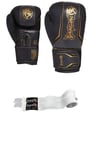 Legacy Kick Boks Eldiveni BoksEldiveni Muay Thai Eldiveni Beyaz Bandajlı 2'li set dragon