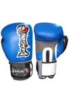 Mavi Hakiki Deri Muay Thai Ve Kick Boks Eldiveni