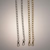 Büyük Alüminyum Traşlı Çanta Zinciri 120 cm Nikel ve Light Gold 