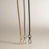 Küp Model Çanta Zinciri 120 cm Nikel, Gold ve Siyah Nikel, 2 Adet