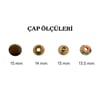 Metal Çıt Çıt 61 No 15 mm Gold, 50 Adet