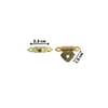 Mini Sac Kilit, Tavla, Plaket, Kutu, Sandık Klips Gold, 20 Adet