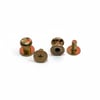 Topuzlu Vida, Çanta ve Cüzdan Vidası, Asker, Chicago Screw, 9 mm Gold, 15 Adet