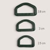 YKK Plastik D Halka LD E 2.5 cm Haki (Min. 10 Adet)