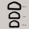 YKK Plastik D Halka LD E 2.5 cm Siyah (Min. 10 Adet)