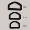 YKK Plastik D Halka LD E 3.8 cm Siyah (Min. 8 Adet)