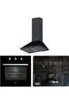 Chef 3 Ankastre Set (HE 715 BK FIRIN HLX 60 AI AL BK OCAK DBT 60 BK DAVLUMBAZ) Siyah 640004