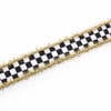 Dama Kurdele Saçaklı Siyah-Beyaz 30 mm