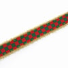 Dama Kurdele Saçaklı Yeşil-Kırmızı 30 mm