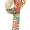 File Kurdele 2,5 cm Çiçekli