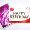 Folyo Balon Happy Birthday Karışık Renk