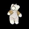 Giysili Ayıcık Erkek Krem 12 cm 50 adet
