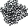 Harf Boncuk Akrilik Küp Siyah Beyaz 10 mm 250 gr