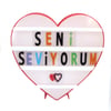 Kalp Şeklinde Light Box