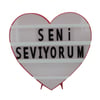 Kalp Şeklinde Light Box