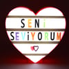 Kalp Şeklinde Light Box