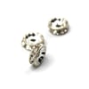Metal Ayraç Kristal Taşlı Rondela 8 mm 10 Adet