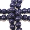 Obsidyen Taşı Boncuk Yuvarlak Model 10