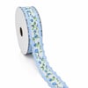 Saten Kenarlı Çiçek Kurdele 2 cm