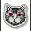 Yapıştırma Kenarları Taşlı Kedi Patch