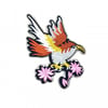 Yapıştırma Kenarları Taşlı Kuş Patch