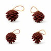 Yılbaşı Ağaç Süsü Kozalak Bordo 3 cm 4'lü
