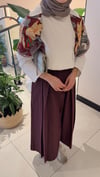 Piliseli Etekli Pantolon | Mürdüm