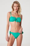 Kom Akatriel Çıkarılabilir Kaplı İnce Bağcıklı Altlı Straplez Bikini Açık Yeşil