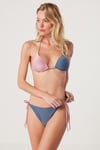 Kom Cassi Kaplı-Yarı Dolgulu Sırtı Bağlamalı İnce Altlı Üçgen Bikini Jean