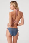 Kom Cassi Kaplı-Yarı Dolgulu Sırtı Bağlamalı İnce Altlı Üçgen Bikini Jean