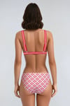Kom Koma Desenli Üçgen Bikini Kırmızı