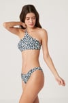 Kom Leona Telli-Kapsız İnce Altlı Straplez Bikini Siyah