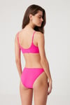 Kom Lephan Çıkarılabilir Kaplı Arkası Kapalı Büstiyer Bikini Neon Pembe